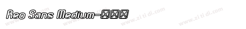 Reo Sans Medium字体转换